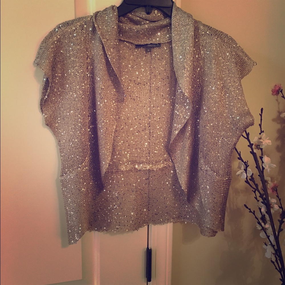 Stylish Women's Sequin Cardigan